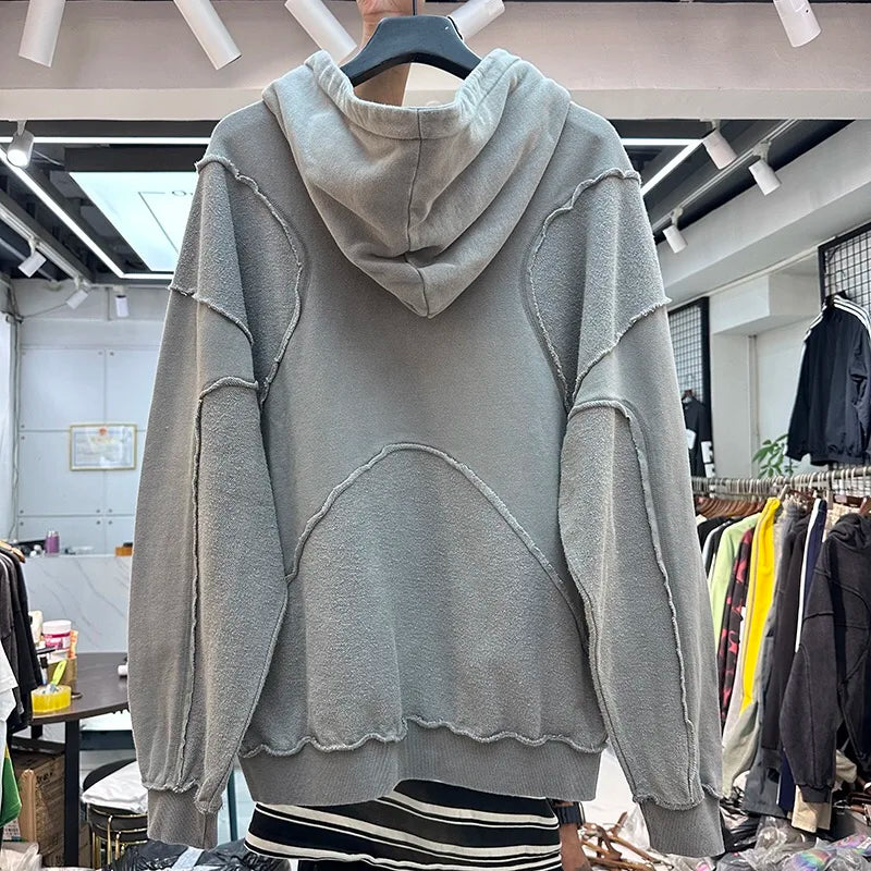 Solid High Street Patchwork Hoodie Maxct - Image 6