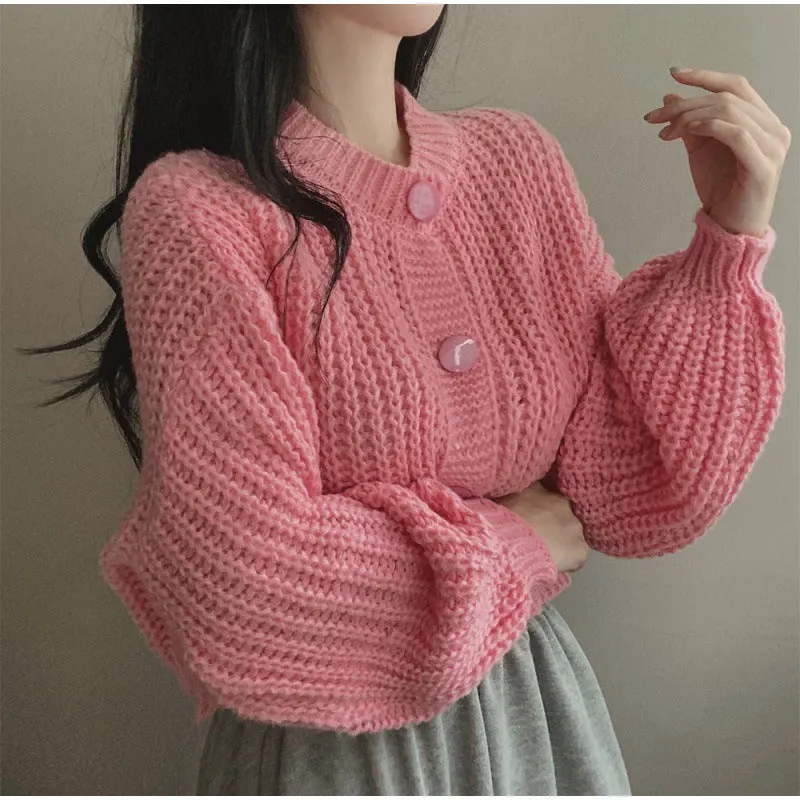 Maxct Aesthetic Round Neck Button Cardigan - Image 4