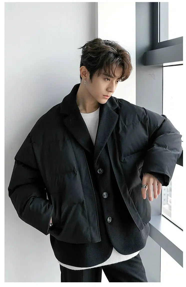 Maxct Two Piece Stitching Puffer Jacket