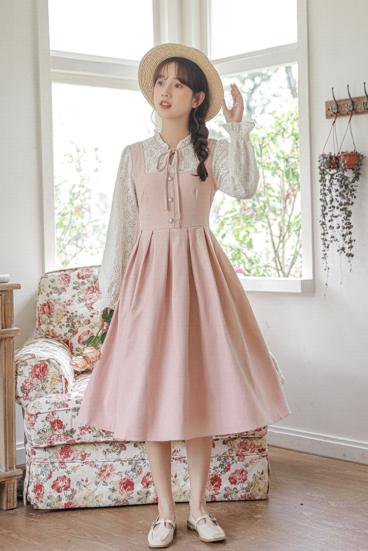 Floral Lace Twofer Midi Dress Maxct