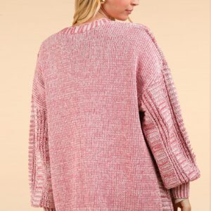 Maxct &VERY J Cable Knit Open Front Cardigan