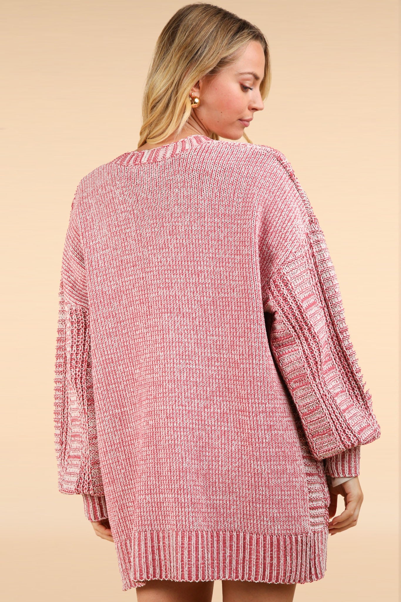 Maxct &VERY J Cable Knit Open Front Cardigan