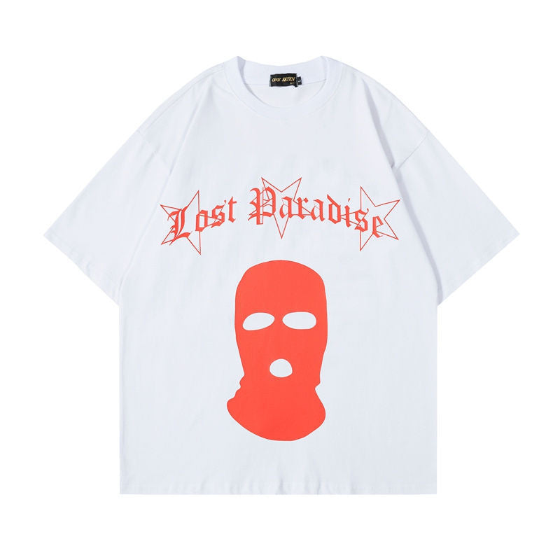 Maxct 90S Streetwear Plus Size 1.00 Kg-150.00 Kg High Street Fashion Brand Loose Cotton Couple'S Short-Sleeved T-Shirt Men'S And Women'S Casual Top Summer