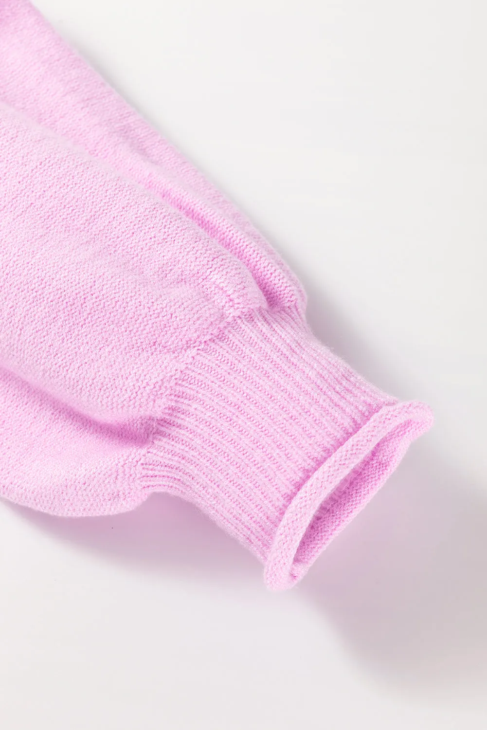Maxct &Roll Hem Ribbed Detail Drop Shoulder Sweater