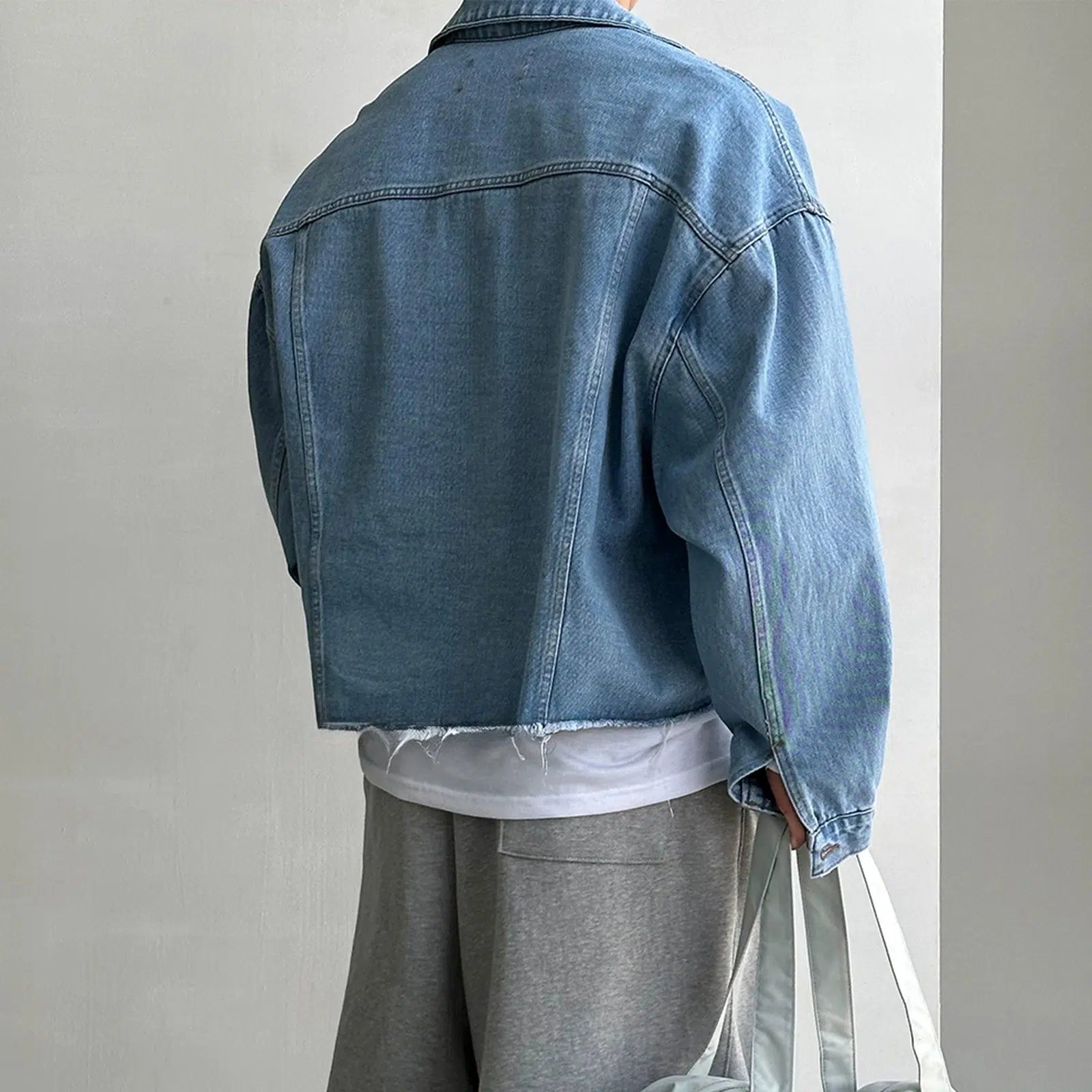 Maxct Casual Distressed Denim Jacket