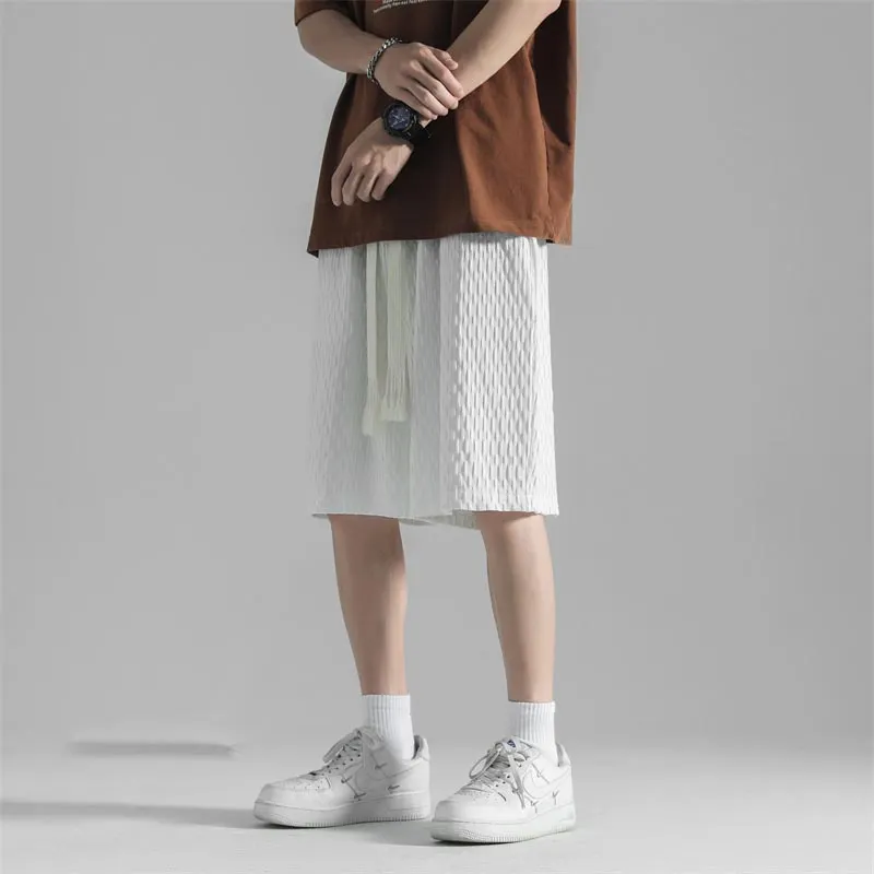 Maxct Textured Elastic Waist Thin Shorts