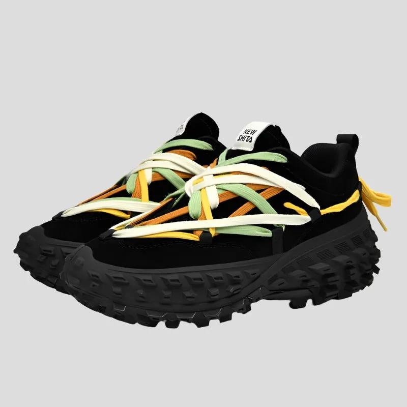 Tank Shoes Multiple-Lace Daddy's Shoes for Men Maxct