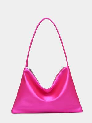 Bag For Love - Rhinestone Decor Flap Baguette Bag - Women Maxct Bags