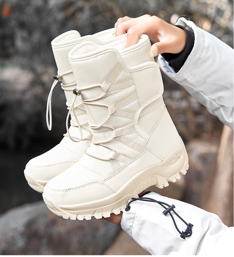 Unisex High Top Warm Plush Snow Boots - true-deals-club