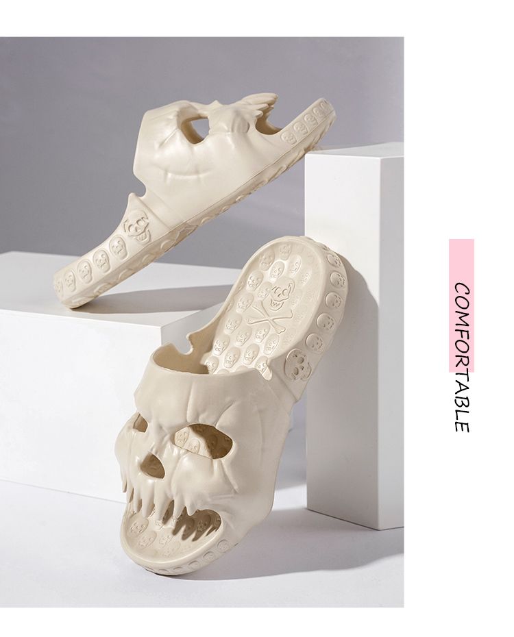Skull Design Men Slippers - true deals club