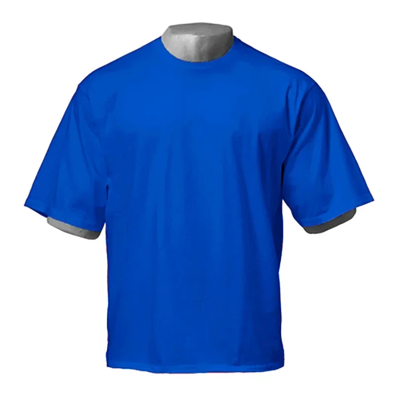 Maxct Plain Gym Clothing Fitness Mens Oversized T Shirt Outdoor Hip Hop Streetwear Loose Half Sleeve T-shirt Bodybuilding Tee Shirt
