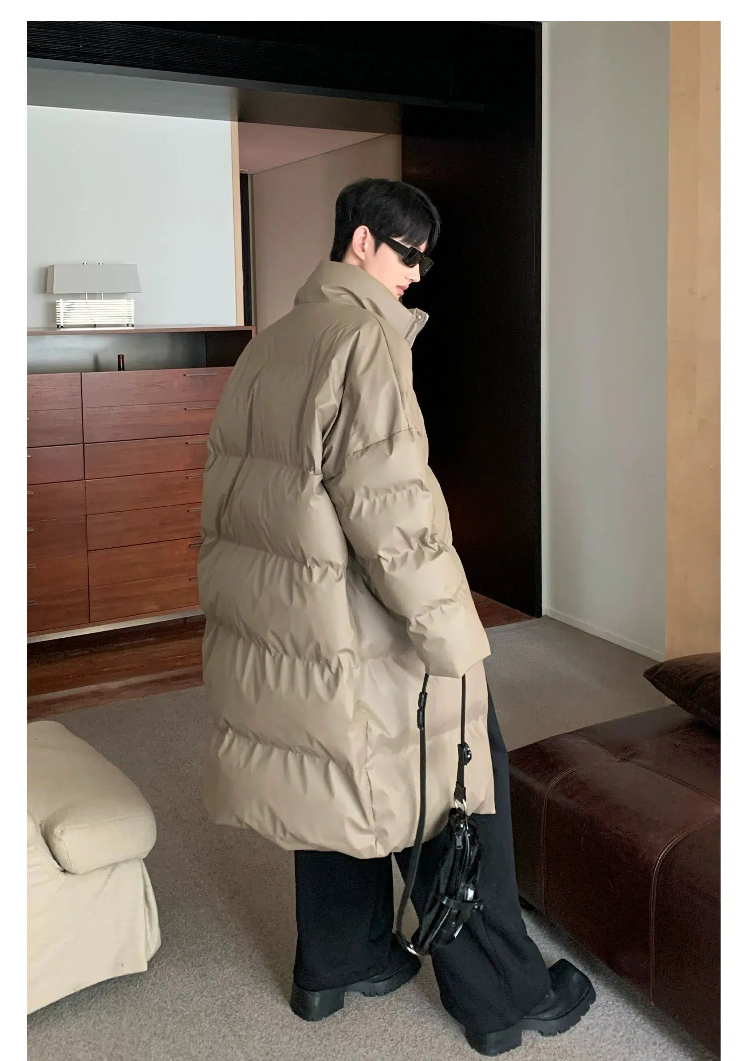 Maxct Stand Collar Puffer Jacket with Scarf