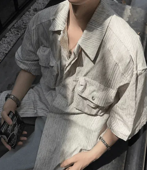 JM Vintage Striped Shirt Maxct