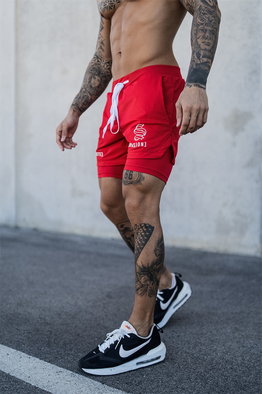Men's 2-in-1 Quick Dry Gym Shorts - Breathable. Double-Deck. Running - true deals club