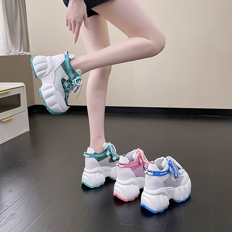 Women's Color-Accent Chunky Platform Sneakers