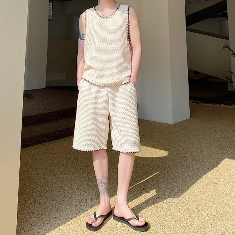 Maxct Webbing Trim Tank and Shorts Two Piece Set - Image 7