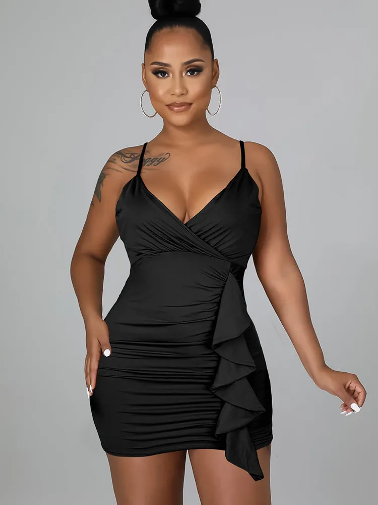 Ruffle Bodycon Ruch Wrap Dress Maxct
