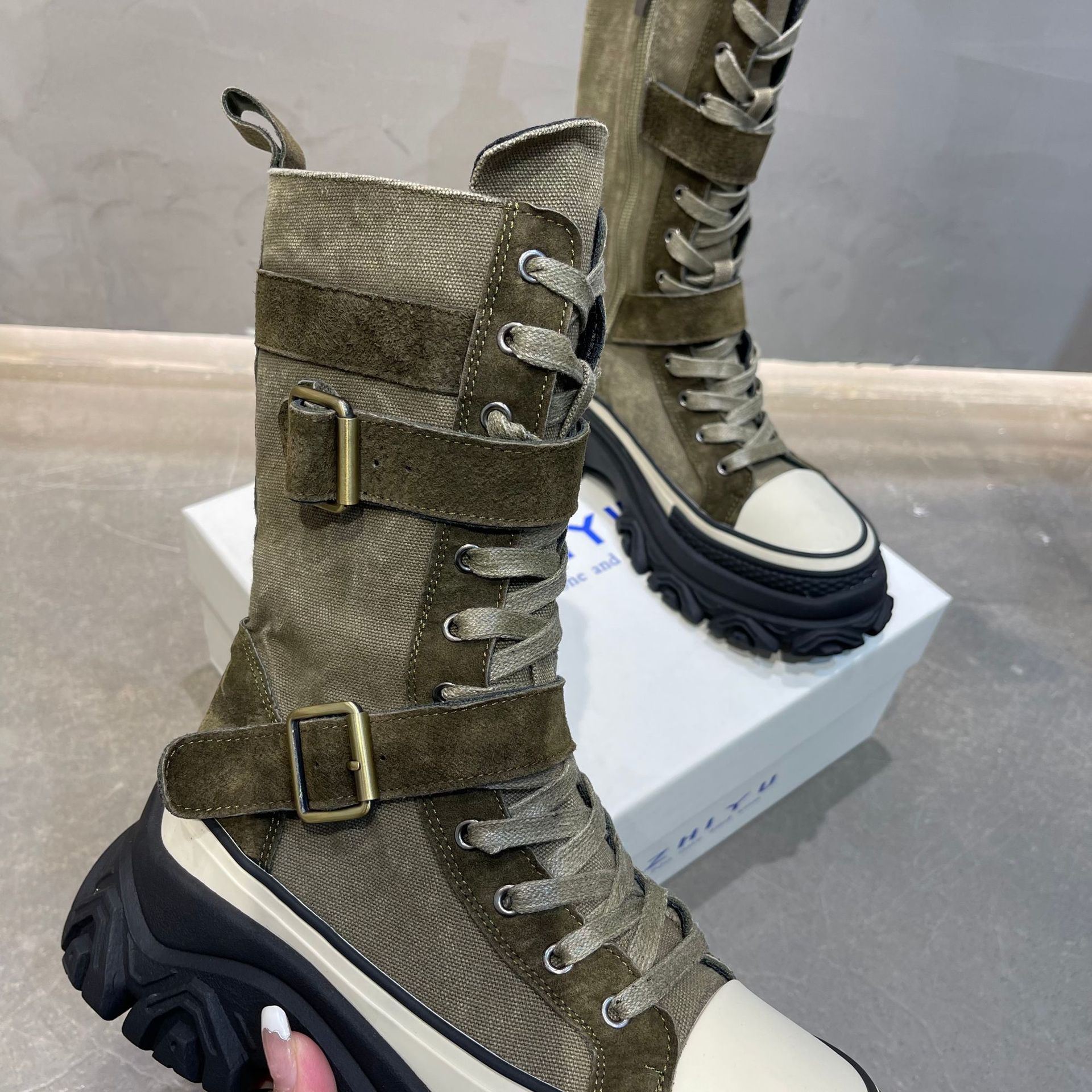calf length boots - true-deals-club