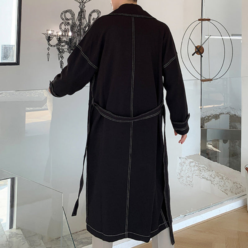 Maxct Topstitched Above-the-knee Trench Coat