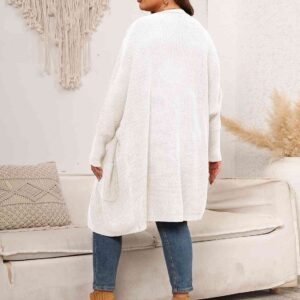 Maxct &Plus Size Open Front Cardigan With Pockets