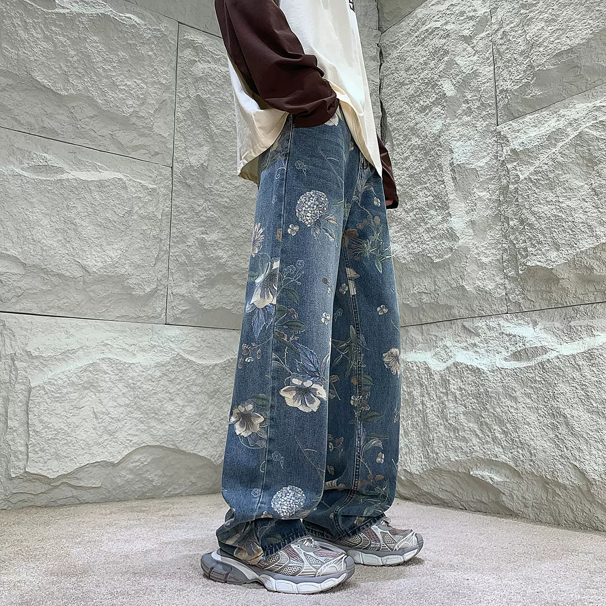 TIA Floral Print Jeans Maxct