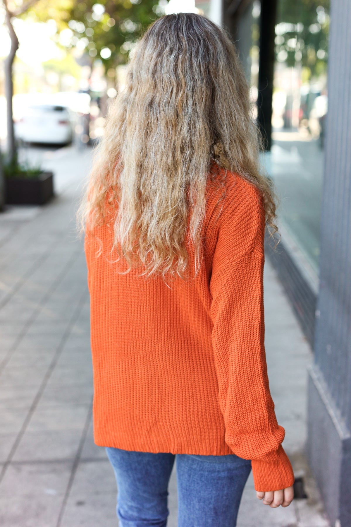 Maxct &Pumpkin Spice Mock Neck Chest Pocket Knit Sweater