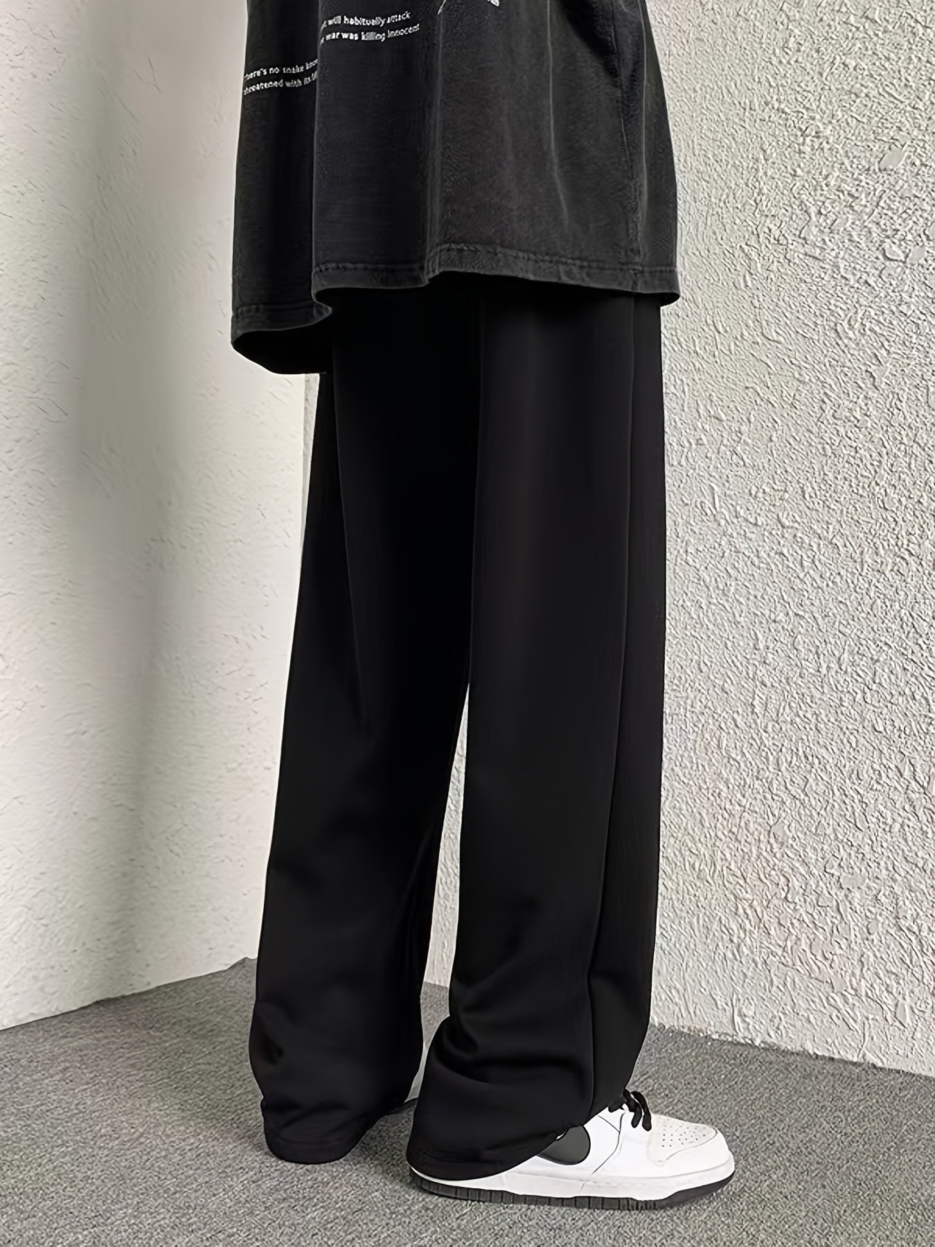 Maxct Men's Waist Drawstring Straight Leg Pants, Autumn And Winter Sports Pants For Leisure Activities