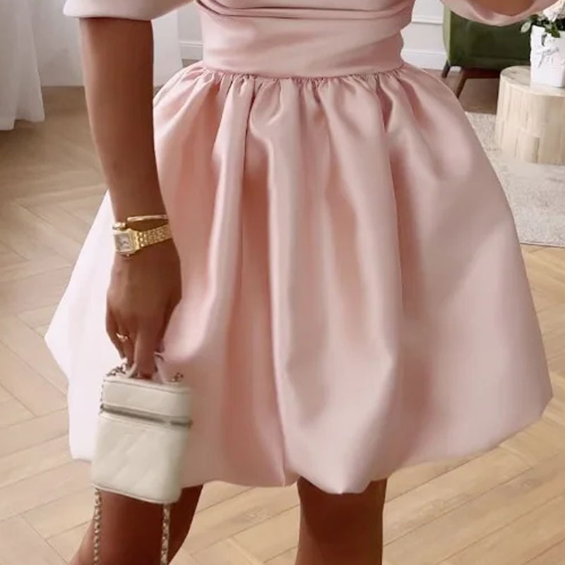 Maxct dress to impress codes Summer New Flying Sleeve Tube Top Fashion Sexy Pleated Dress Women