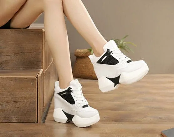 12cm Thick Sole Fashion Sneakers for Women Maxct