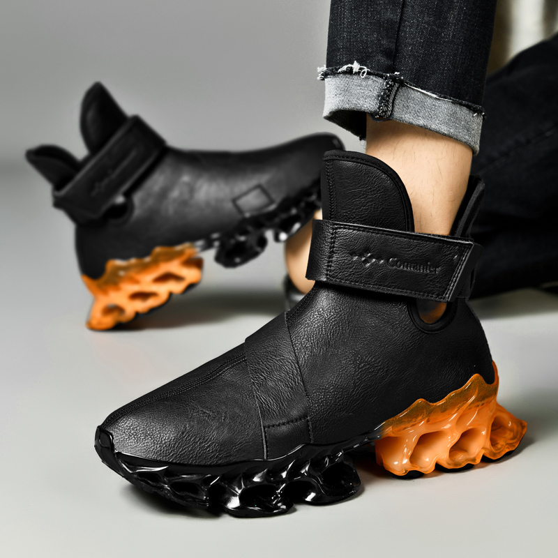 Warm Plush High-top Blade Sneakers - true deals club