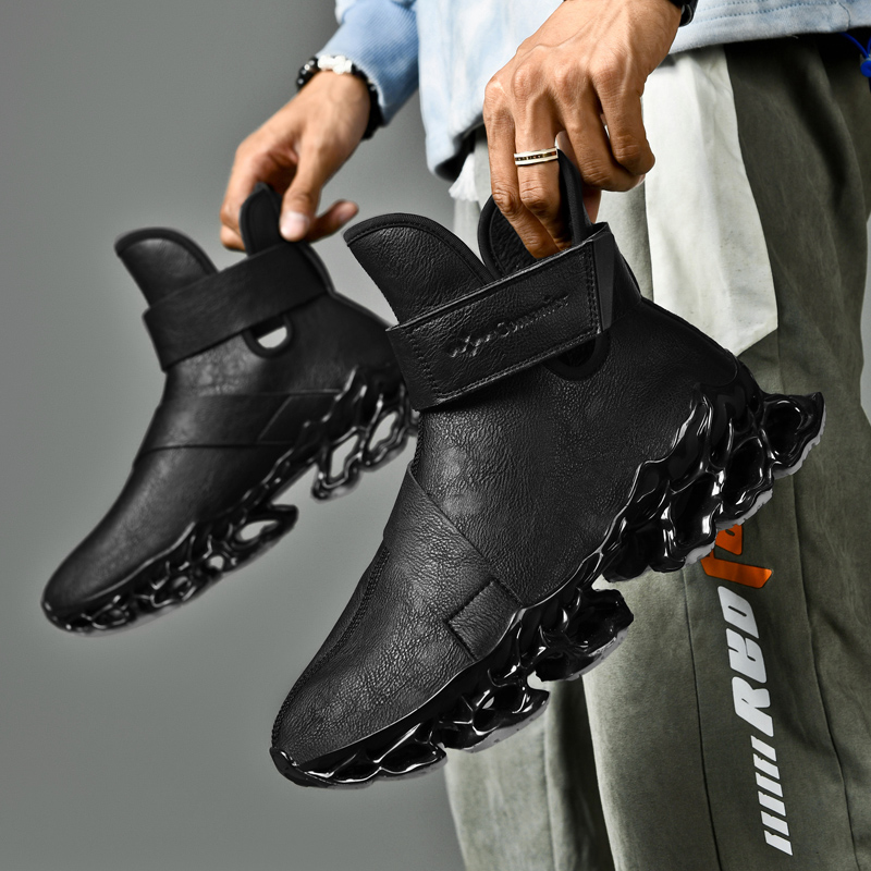 Warm Plush High-top Blade Sneakers - true deals club