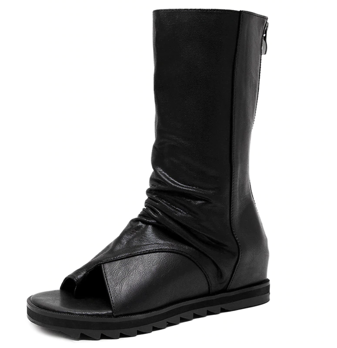 Soft Leather Open Toe Boots Maxct