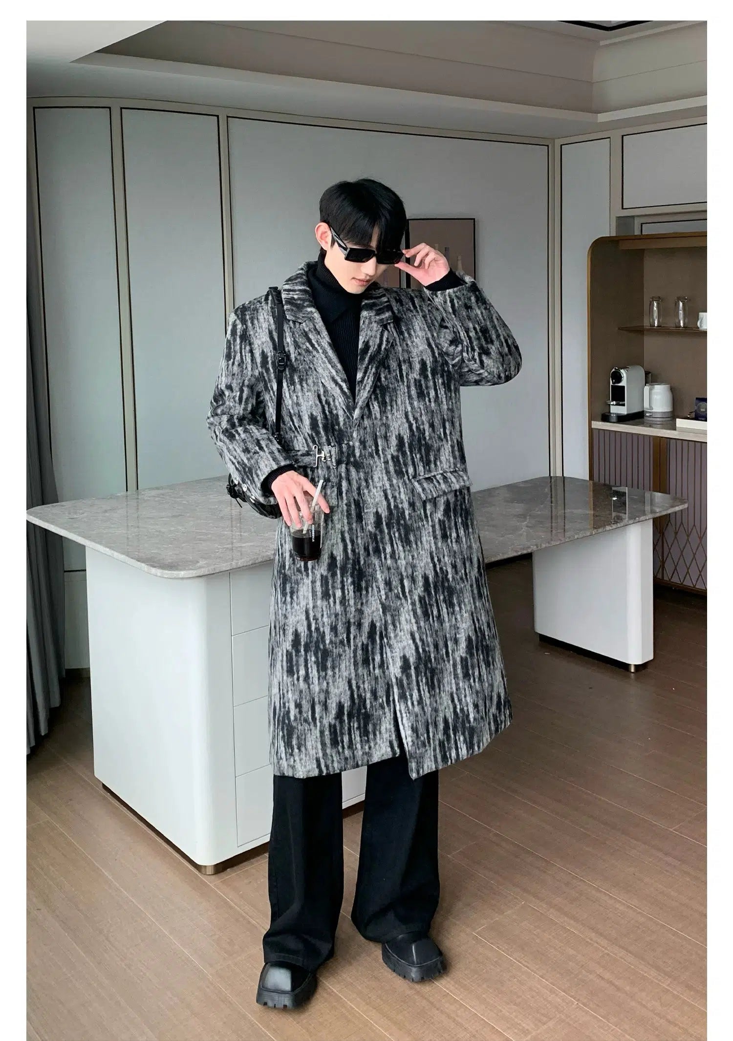 Maxct Long Tie-dye Wool Coat