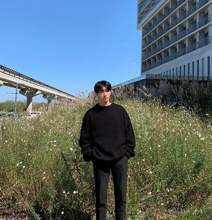 Maxct Autumn Rib Knit Sweater