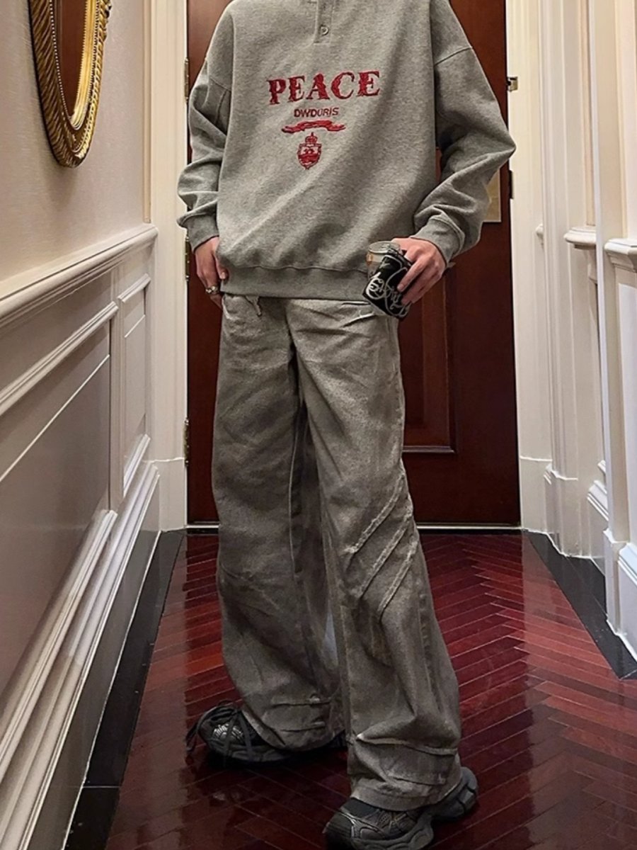 Maxct [Jh Homme] Logo Long-Sleeved Round Neck Sweater Na1557