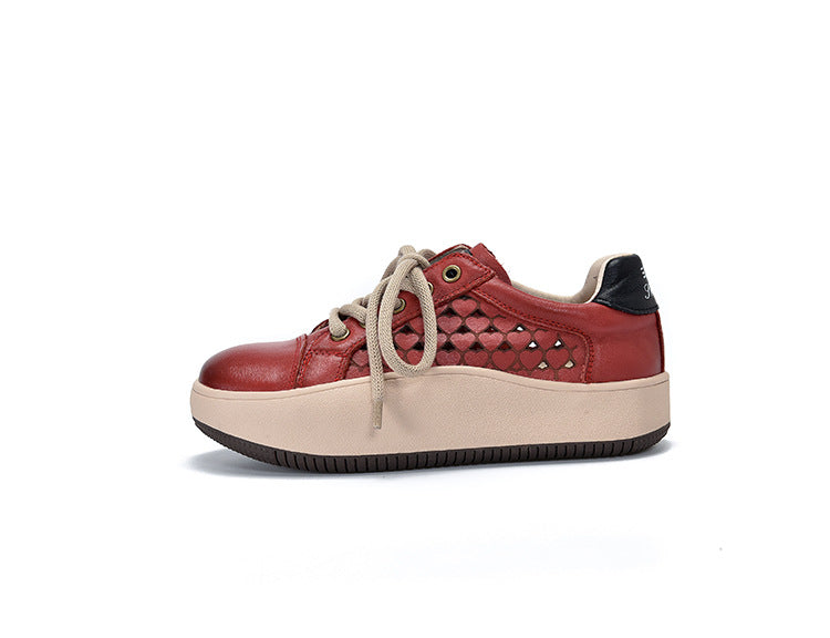 Versatile Hollow Thick Bottom Mid-Heels Shoes Maxct