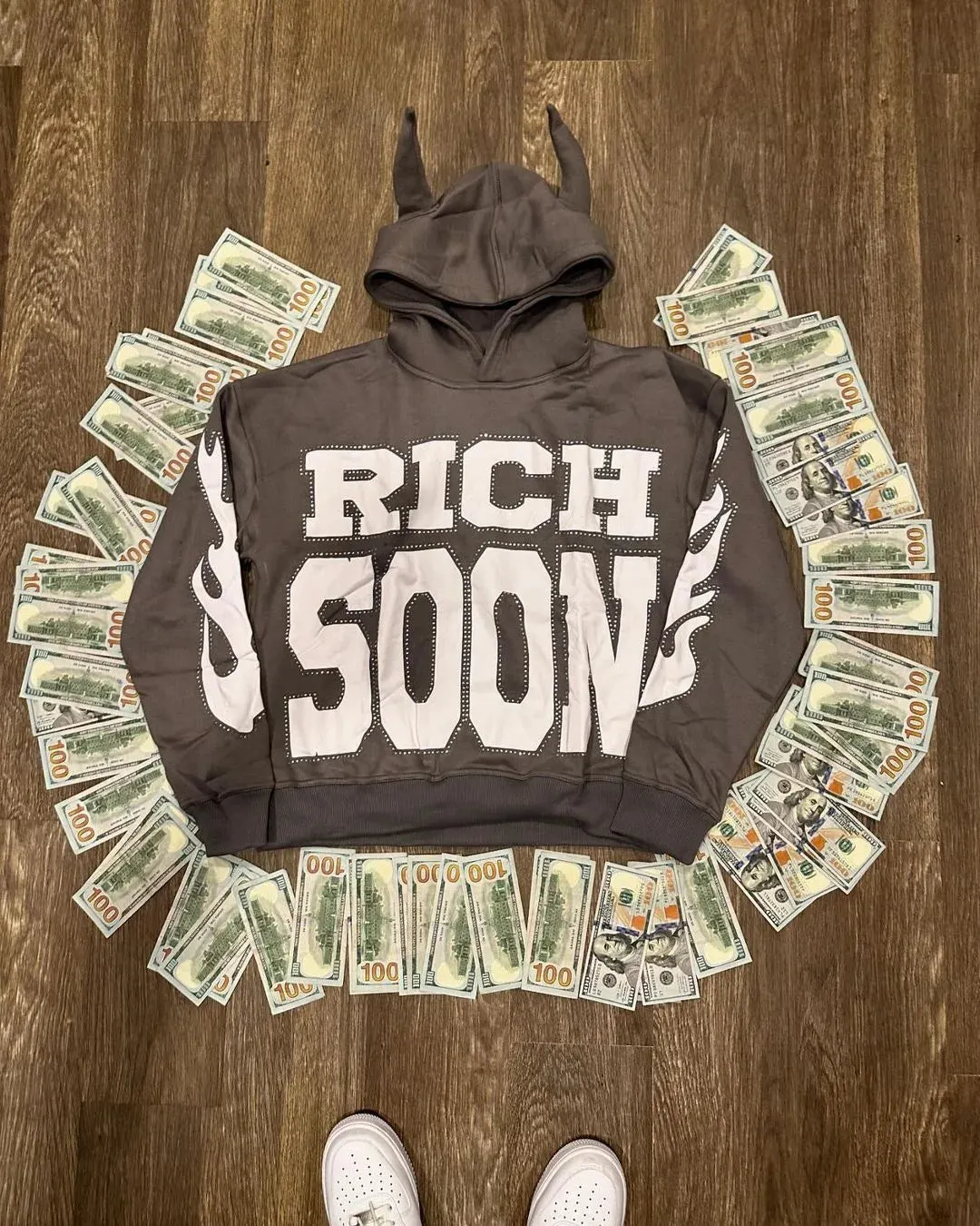 Maxct Y2k Pullover Hoodie Winter Sweatshirt Long Sleeved Tops Vintage Hip-Hop Streetwear Cartoon Printed Clothes School Outfit Ootd