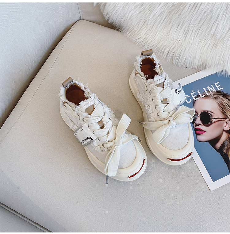 Chunky Canvas Platform Sneakers: Women's Thick Sole - true deals club