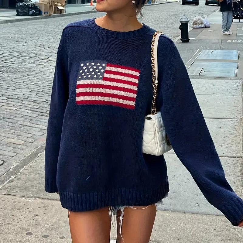 Maxct Mable American Flag Sweater