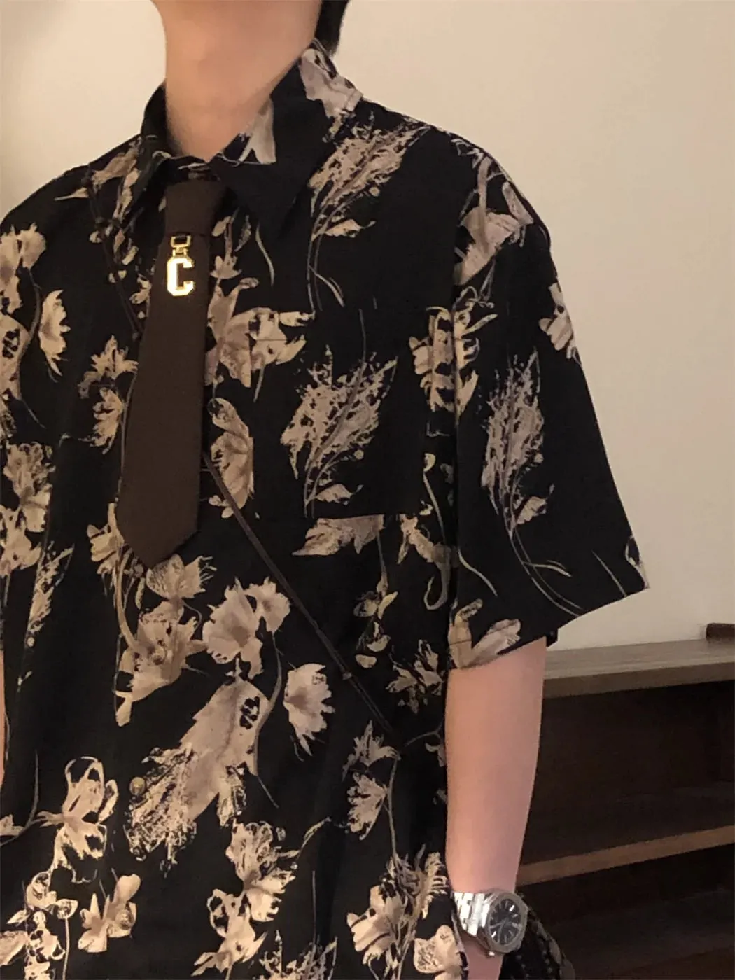 Nagawl Dark Flowers Shirt Maxct
