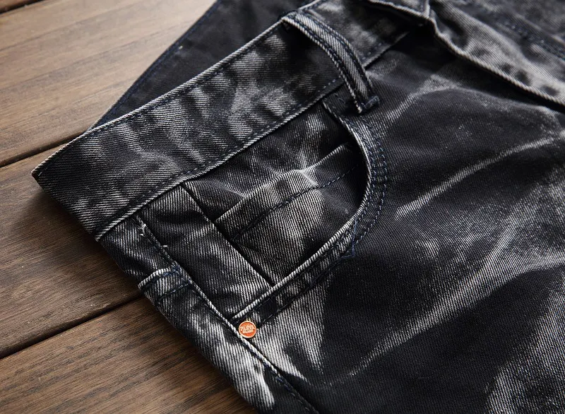Men's New Zipper Distressed Straight Retro Jeans Best Sellers