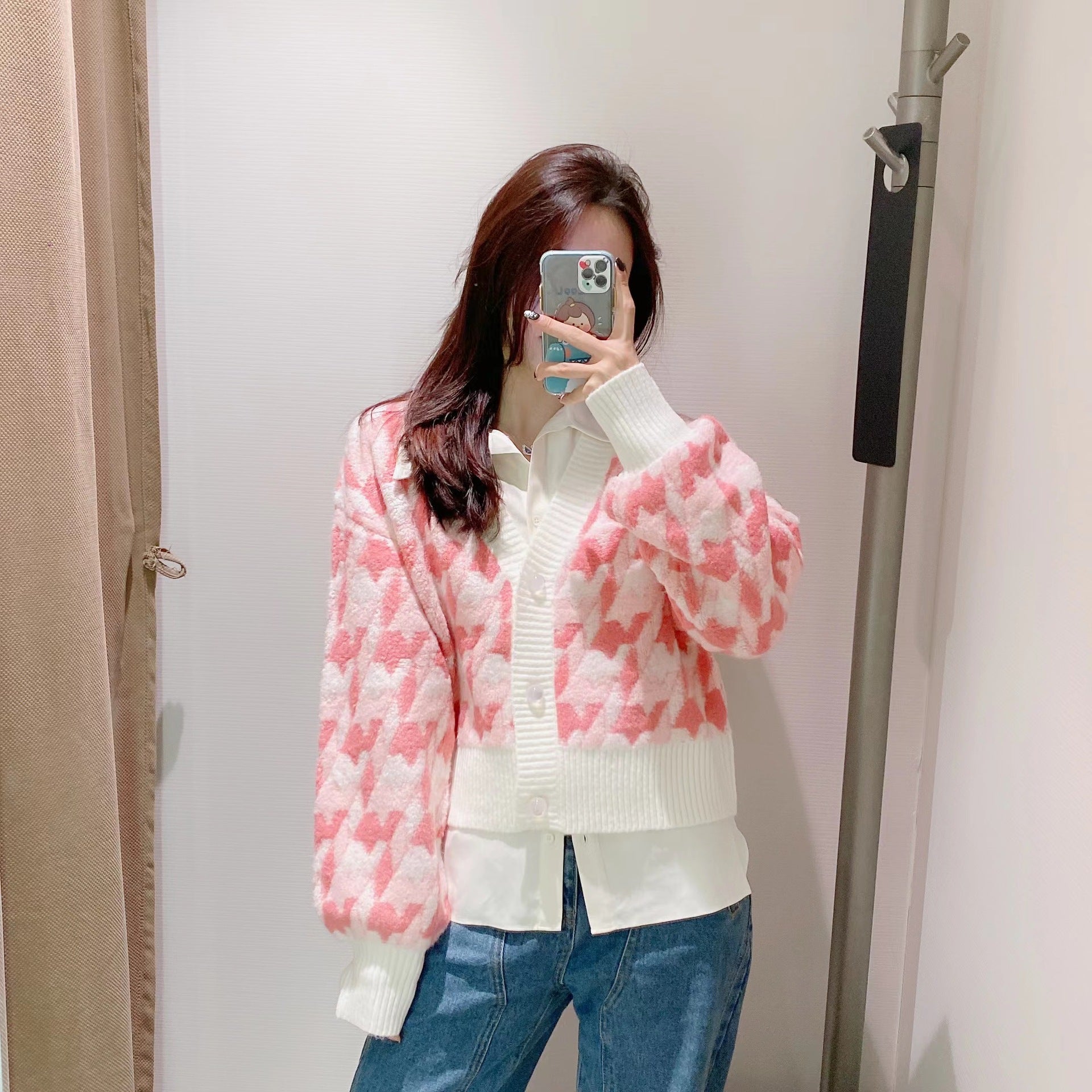 Maxct Bubble Gum Pink Knit Cardigan