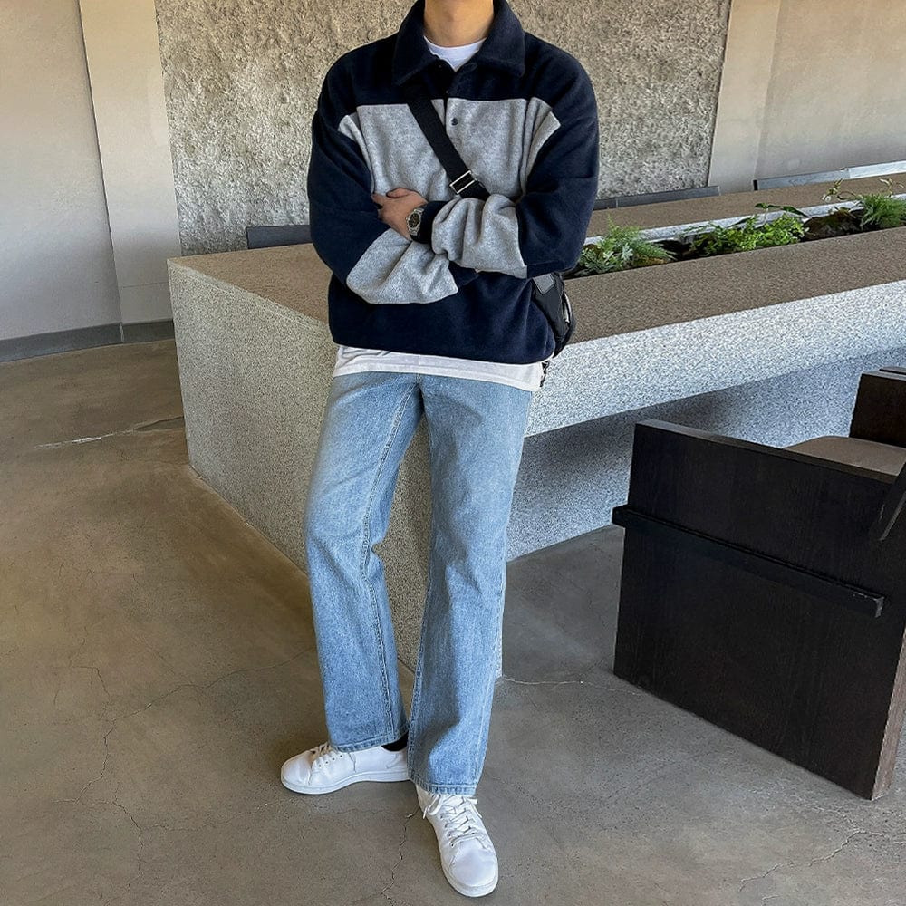 Maxct 10186 Contrast Polo Sweater