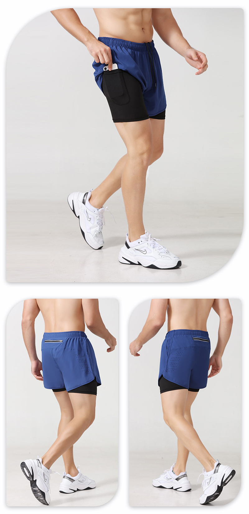 Double-Layer Men's Running Shorts: Quick-Drying Fitness Workout - true deals club