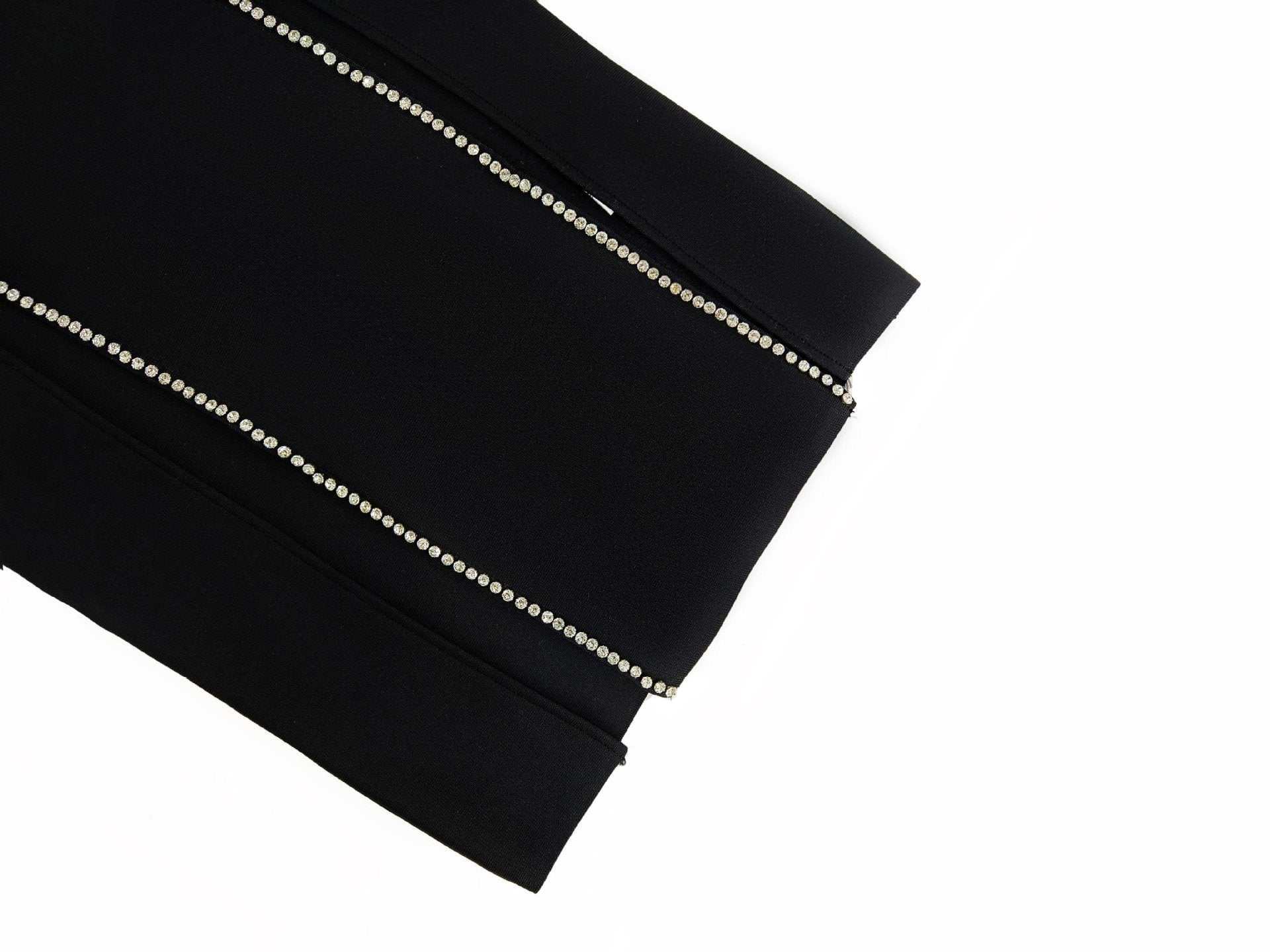 Maxct 2023 Super Hot Summer Women's Wear Black Rhinestone Hollow Strap Long Dress