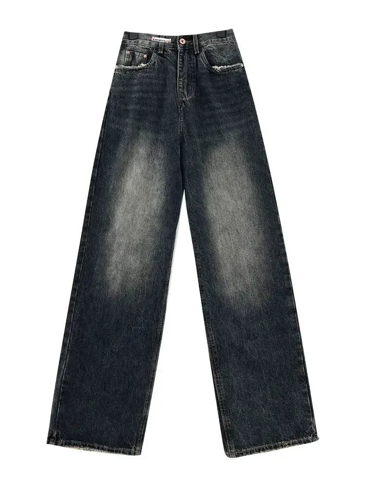 High Waist Wide Leg Denim Trousers for Women Maxct - Image 6
