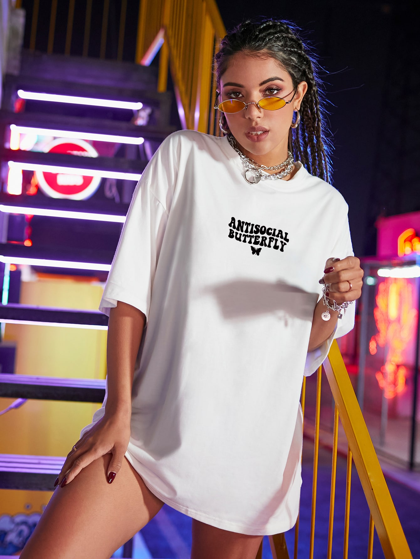 Butterfly White Letter Printed T-Shirts Women 100% Cotton Black Short Sleeve Fashion Hip Hop Streetwear Summer Breathable Tshirt
