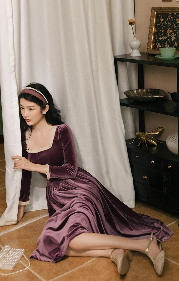 Velvet Princess Midi Dress Maxct