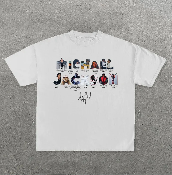Maxct High Street Retro Cartoon Short-Sleeved Shirt Men's Y2K American Loose Casual Gothic Punk Oversized T-shirt Men's
