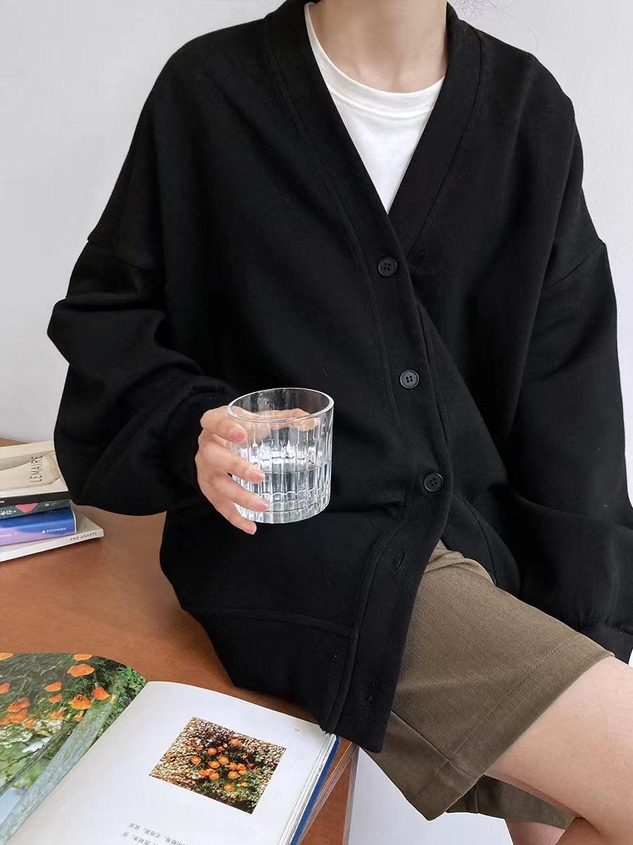 Maxct V neck sweater jacket